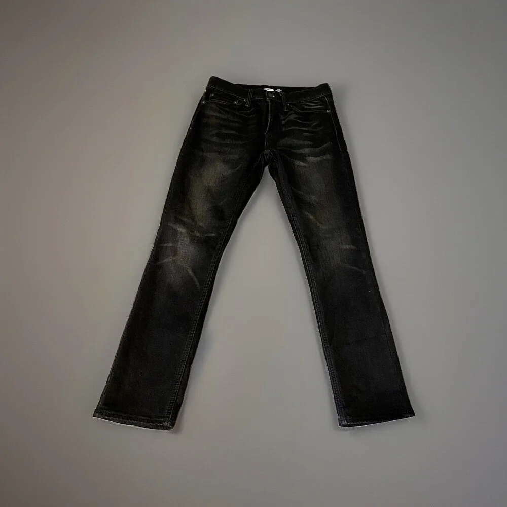 Mens Old Navy Faded Black Slim Built In Tough Jeans 29 X 30